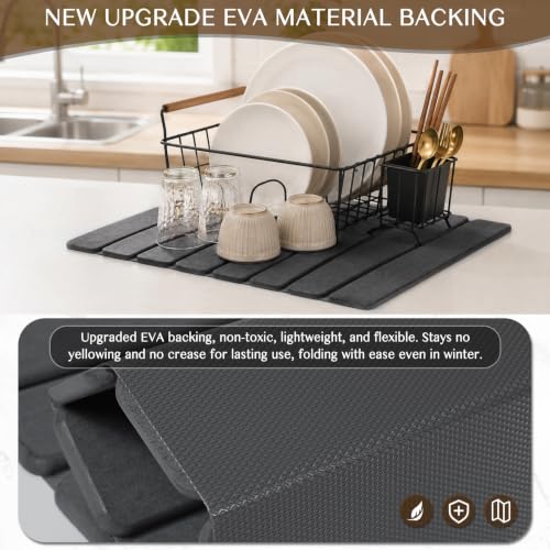 Stone Dish Drying Mat for Kitchen Counter (2 Count)