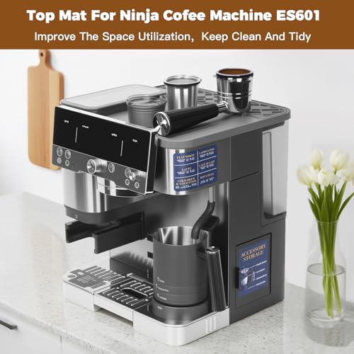 Silicone Top Mat for Ninja Luxe Cafe Espresso Machine ES601 Gray