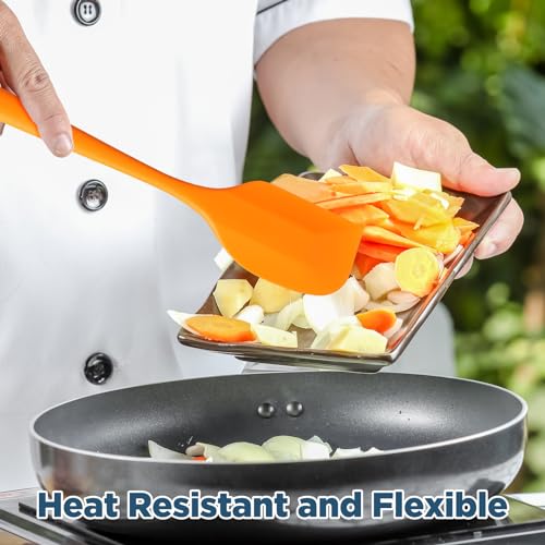 65 Pcs Mini Silicone Spatulas Bulk 8.3 Inch Heat Resistant Scrapers Rubber Spatulas Seamless Design Non Stick Flexible for Kitchen Use Cooking Baking Mixing (65 Count)