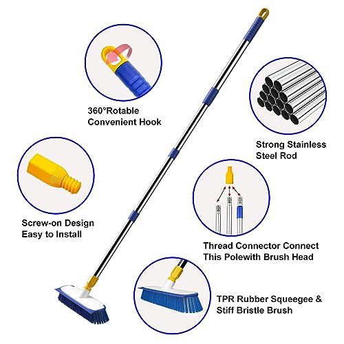 55" Extendable Floor Scrub Brush