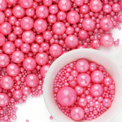 Pink Pearl Sprinkles for Cake Decorating (4.6 Ounce)