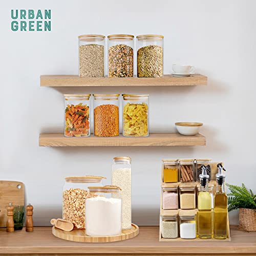 Glass Jars with Airtight Lids (6 Count)