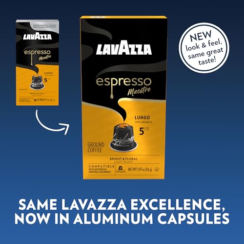 Espresso Maestro Lungo Aluminum Capsules Compatible with Nespresso* Original Machines (60 Count)