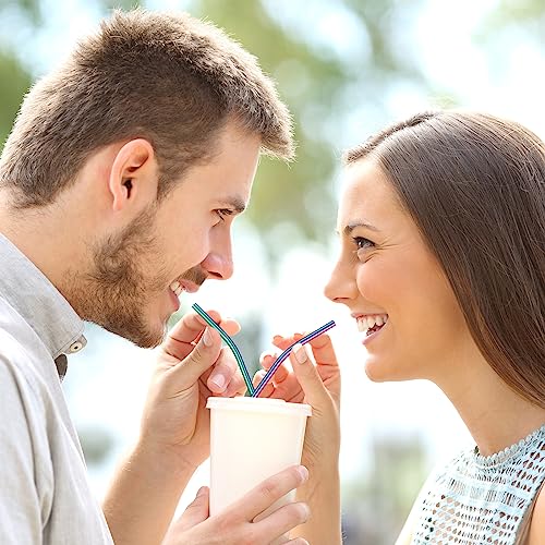 8 Pieces 14 Inch Reusable Stainless Steel Straws Long Drinking Straws for 100 oz Tumblers (8 Count)