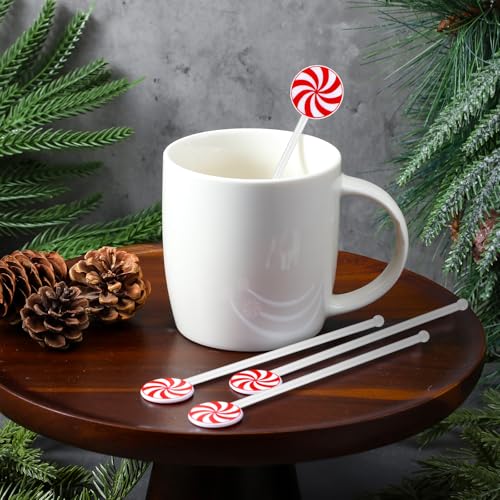30 Pcs Christmas Drink Stirrers Lollipop Stir Sticks (30 Count)