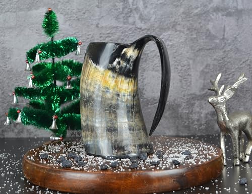 OLDEMPEROR Viking Drinking Horn Mug