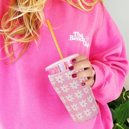 Reusable Insulated Neoprene Iced Coffee Cup Sleeve (3 Count)