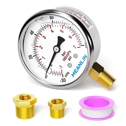 30inHG~100Psi Stainless Steel 1