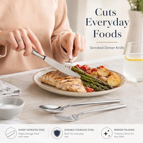 20 Piece Stainless Steel Flatware Set for 4
