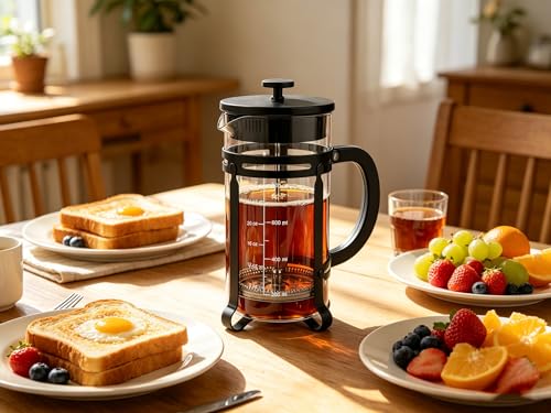 34 oz Black French Press Coffee Maker