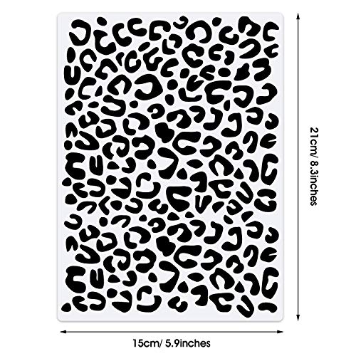 4 Pieces Leopard Cheetah Print Paint Stencil (4 Count)