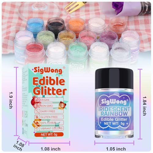 Iridescent Rainbow Edible Glitter
