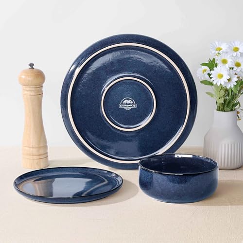 6 Piece Stoneware Dinner Plates Set
