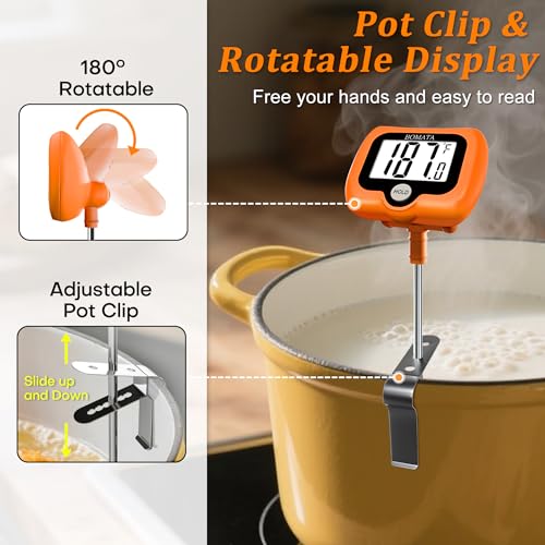 Digital Candy Thermometer with Pot Clip