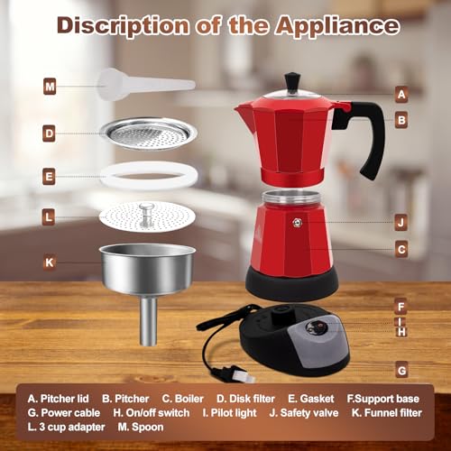 Electric Aluminum Moka Pot 3
