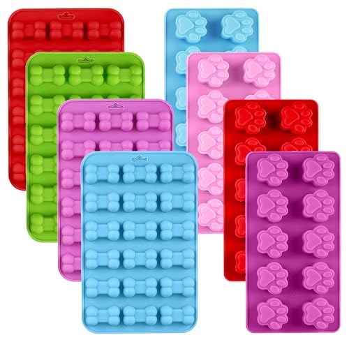 8PCS Silicone Molds Puppy Dog Paw and Bone Shape