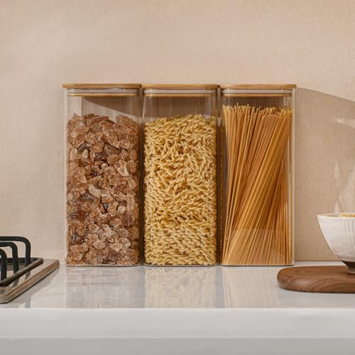 71oz 2.2Qt Rectangle Glass Storage Containers with Lids 3 (3 Count)