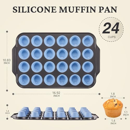 Silicone Mini Muffin Pan with Metal Frame