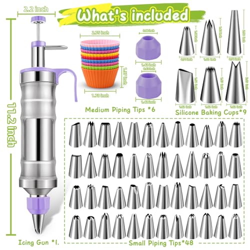 Dessert Decorating Syringe Set (66 Count)