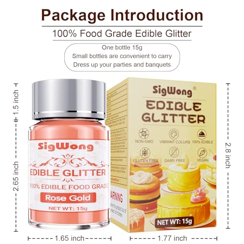 Rose Gold Edible Glitter