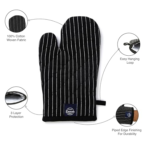 Long 12"x7" Oven Microwave Hand Gloves Mitts