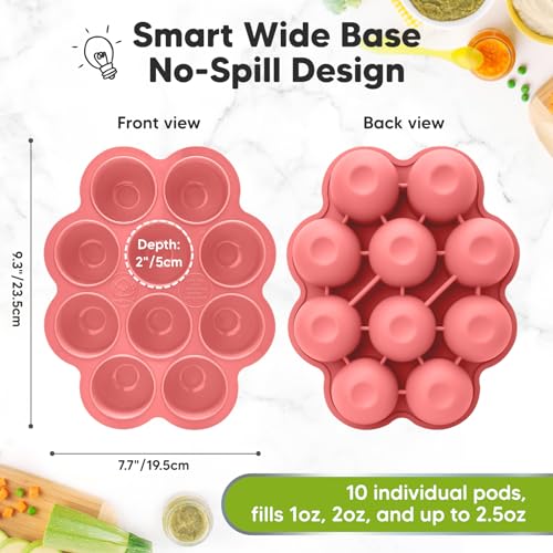 Silicone Food Freezer Trays with Lid