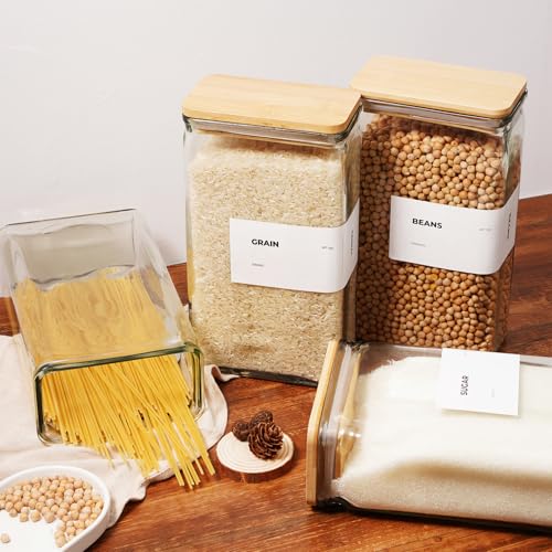 Glass Storage Jars with Bamboo Lid