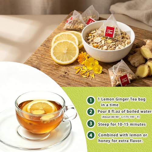 Lemon Ginger Tea Bags (50 Count)