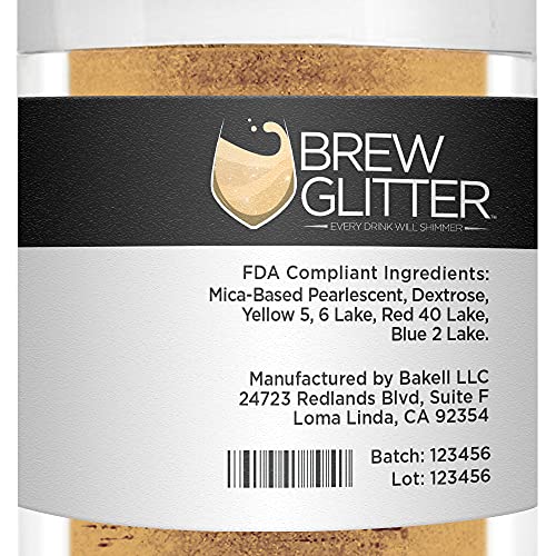 Gold BREW GLITTER Edible Glitter For Drinks