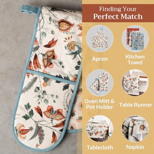 Double Oven Mitts 100% Cotton Double Oven Glove