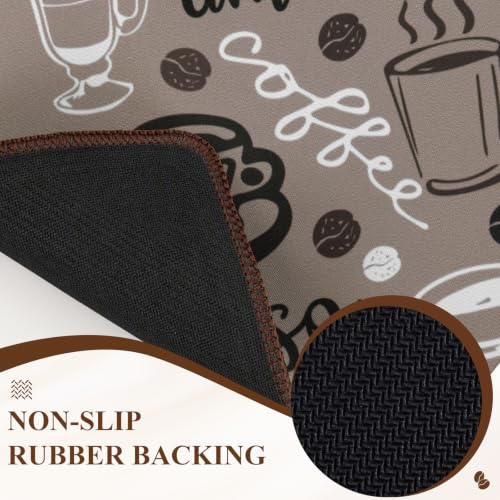 Coffee Mat 2 Pack 12x19 Inch Absorbent Non