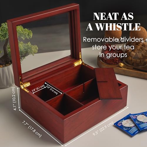 Tea Box Luxury Wooden Tea Bag Organizer from The Apace Premier Collection