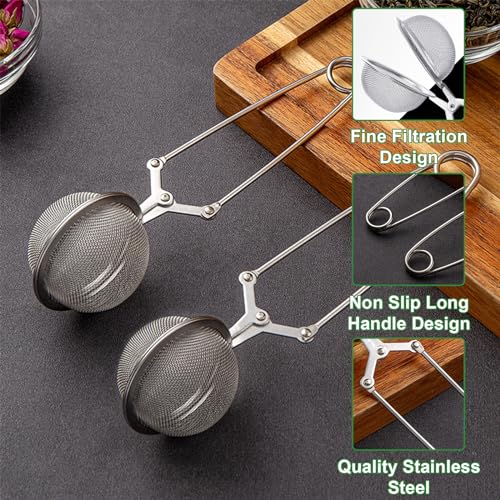 Premium Stainless Steel Tea Infuser 20 Pcs Snap Ball Filter (20 Count)