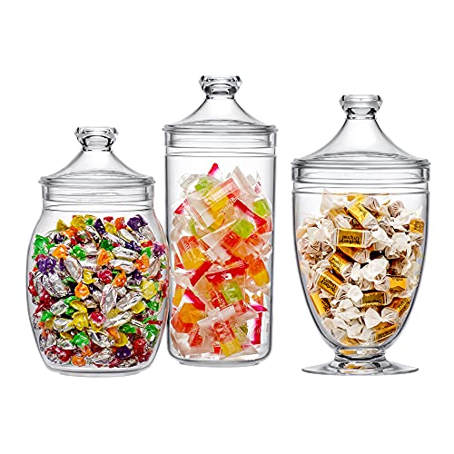 Adore Plastic Apothecary Jars (3 Count)