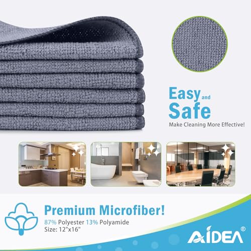 Gray Microfiber Cleaning Cloth (24 Count)