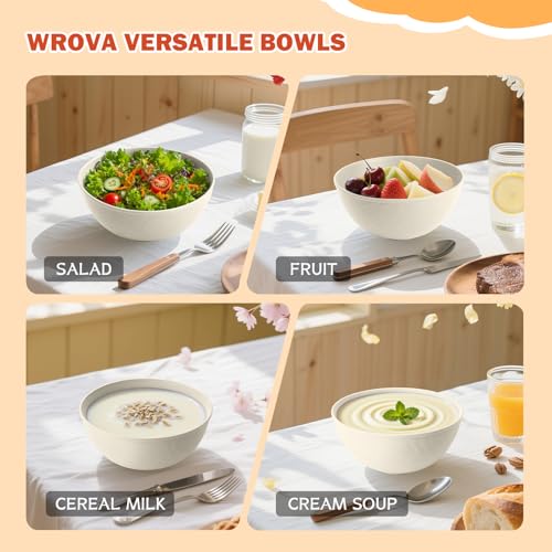 Wheat Straw Bowls with Lids Set of 4