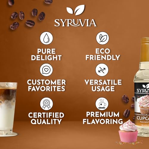 Coffee Syrup Cupcake Flavored Syrup for Drinks (25.4 Fl Oz)