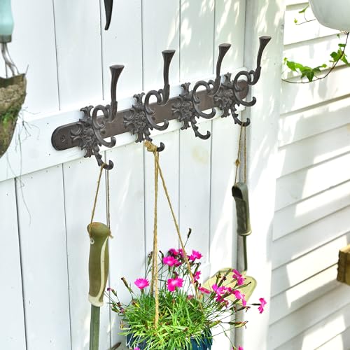 Vintage Cast Iron Wall Hook Rack