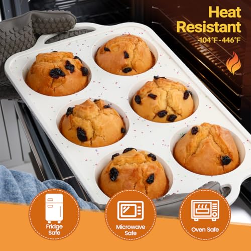 Jumbo Silicone Muffin Pan with Metal Frame (2 Count)