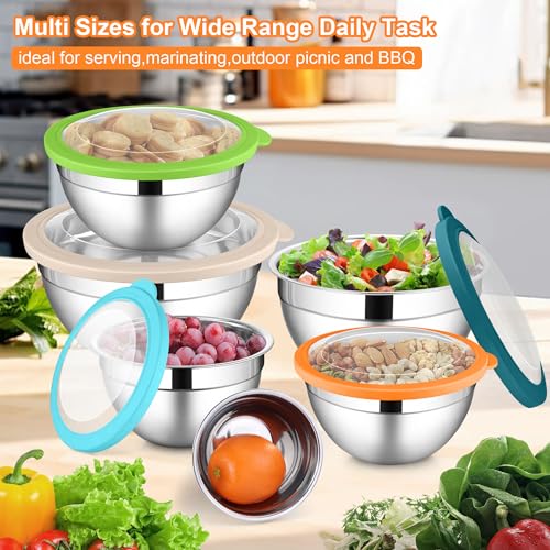Mixing Bowls with Visible Lid Sets (12 Count)