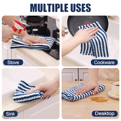 6 Pack Coral Velvet Kitchen Towels (6 Count)