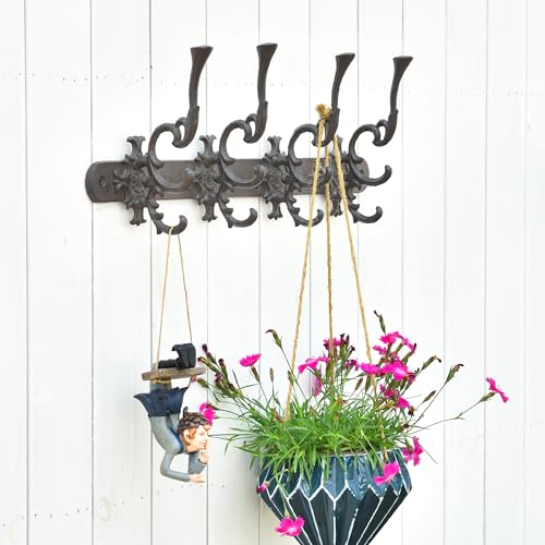 Vintage Cast Iron Wall Hook Rack