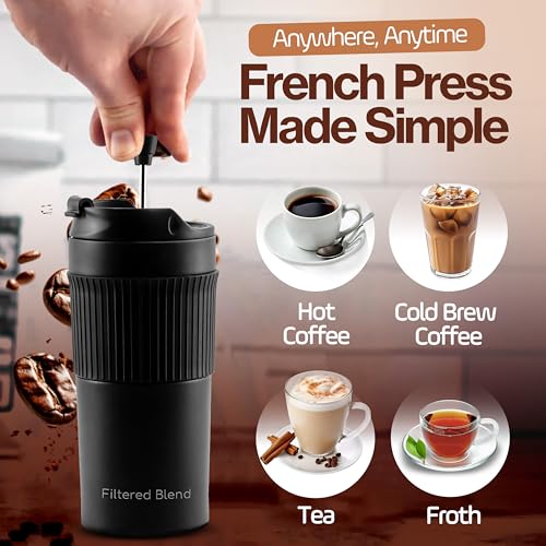 15oz Stainless Steel Travel French Press