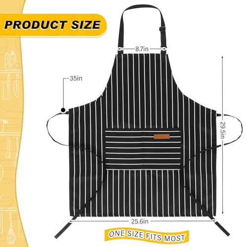 Cotton Aprons with Pockets (4 Count)