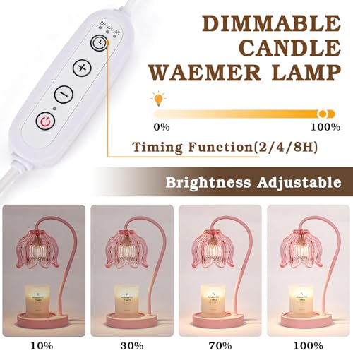 Flower Candle Warmer Lamp with Timer