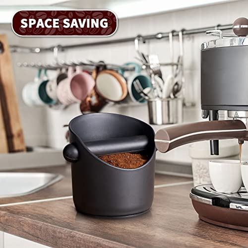 Espresso Knock Box Coffee Grounds Container with Removable Knock Bar