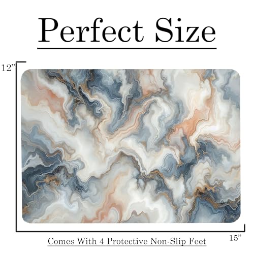 Multicolored White Agate Marble Kitchen Glass Cutting Board Ocean Decorative Gift Marbled Granite Stone Rock Gift For Her Mom Wife