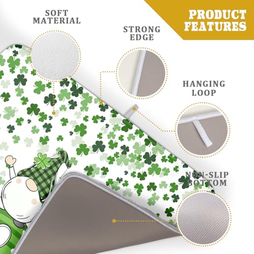 St Patrick's Day Gnomes Love Dish Drying Mat for Kitchen Counter