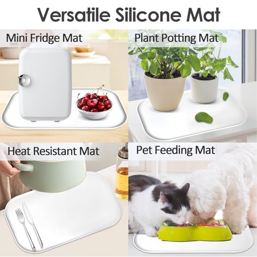 Silicone Coffee Maker Mat with Lip for Countertops