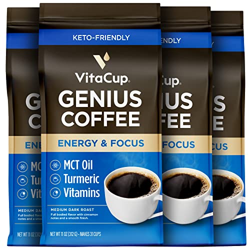 Genius Keto Medium Dark Roast Ground Coffee (44 Ounce)